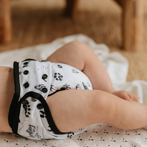 CUSTOMER MARKETPLACE | Seedling Baby Multi-fit Pocket Nappy | DELAMINATED COVER + SLACK ELASTICS